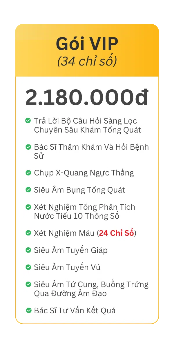 Gói Khám Tổng Quát VIP Nữ